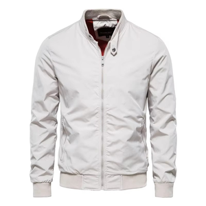 Blouson d'hiver pour homme de haute qualité, coupe-vent décontracté à col montant, personnalisable OEM, en tissu uni ou à motifs, vêtement fini - Product Image 3