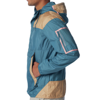 Coupe-vent OEM de couleur unie Vestes souples Manteau de pluie en nylon pour hommes Veste coupe-vent avec poche sur le ventre Veste souple pour hommes