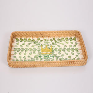 Plateau en rotin de coquillage naturel écologique de décor à la maison de luxe de mode de conception créative de Offre Spéciale du Vietnam - Product Image 3