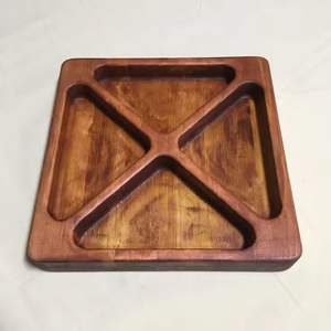 Petit plateau/assiette de service en bois de bambou en forme de poire aux fruits écologiques - Product Image 4