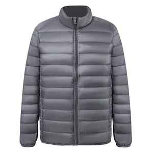 Warm Keeper Elegante Invierno Largo Ligero Aislado Blanco Algodón Relleno Chaqueta hinchada Cuello alto Logotipo frontal - Product Image 4