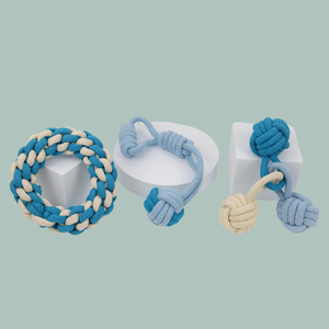 Set di Giocattoli da Tiro per Cani in Corda di Cotone Riciclato, Stile Semplice e Durevole - Non Tossico e Sicuro per Masticatori Leggeri - Product Image 2
