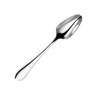 Cuchara de Acero Inoxidable para Raspado de Alimentos, Cuchara de Puré de Frutas, Espejo Cubiertos de Acero Inoxidable, Cuchara de Frutas Cítricas Media Serrada - Product Image 5