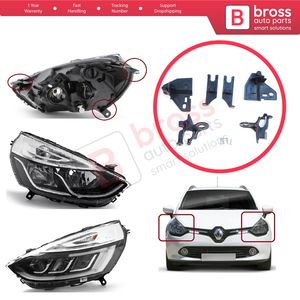 Ensemble de supports de réparation de phares BHL516+BHL517, côté gauche et droit, pour Clio MK4 BH KH Estate HB Van 2012-2020 - Product Image 6