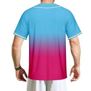 Maillot de baseball vierge pour homme, chemise décontractée à manches courtes boutonnée, uniforme sportif personnalisable avec nom d'équipe, impression par sublimation sur polyester - Product Image 3