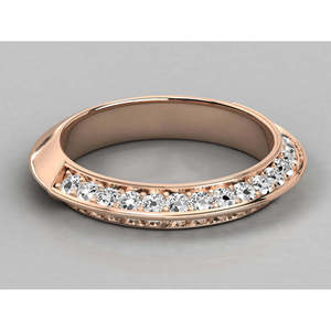 9K Gold Lab Grown Diamond Ladies Band <b>Ring</b> - Product Image 1