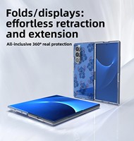 Coque de téléphone portable S25 Ultra en PC rigide avec porte-cartes magnétique transparent à coins coupés et design imprimé personnalisable