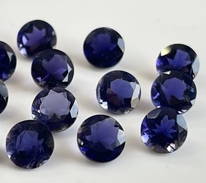 Iolite naturelle ronde de 10 mm à facettes - Iolite ronde à facettes en vrac - Product Image 4
