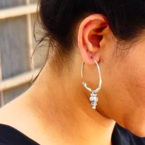 Party Wear Ensemble de boucles d'oreilles en forme de boule pour femmes en argent sterling 925 plaqué or Vermeil - Product Image 6