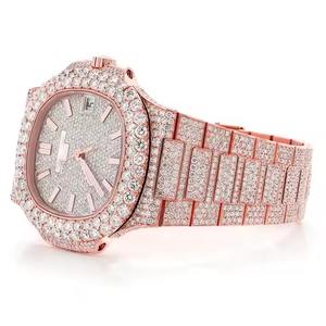 Luxueux or rose automatique complet VVS Moissanite diamant montre de haute qualité mouvement mécanique luxe mode Style limité - Product Image 6