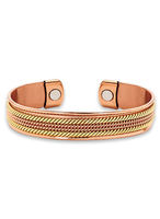 Bracelets en cuivre pur magnétiques classiques faits à la main par des artisans royaux, finition polie, taille personnalisée pour les mariages et les fêtes