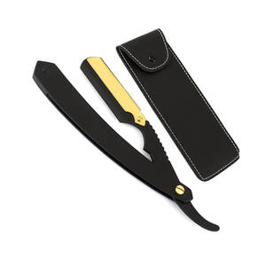 Navajas de Barbero Profesionales con Estuche, Navajas de Afeitar de Filo Recto, Herramienta de Afeitado de Acero Inoxidable, Navaja de Barbero Tradicional Clásica - Product Image 1