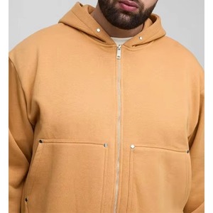 Sudadera con Capucha para Hombre, Talla Grande, Corte Regular, Invierno, 100% Algodón, Informal, de Alta Calidad, Secado Rápido, Transpirable, con Forro Polar - Product Image 4