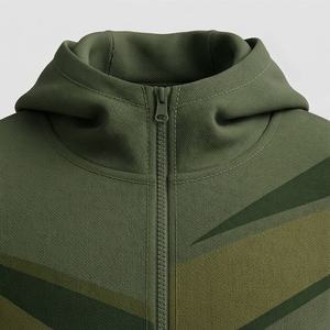 Ensemble de survêtement décontracté pour homme d'hiver, de haute qualité, avec fermeture éclair, capuche respirante, en polaire technique, pour la course à pied, conçu sur mesure, pour la salle de sport et le fitness - Product Image 4