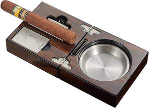 Modern design <b>Ashtray</b> Home Office Hotel Bar Bowl Wood & Metal <b>Ashtray</b> accessories Square Shape Brown Color Accessories <b>ashtray</b> - Product Image 6