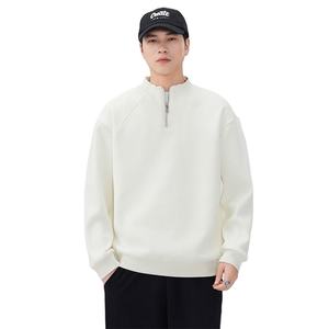 Sudadera Personalizada para Hombre con Media Cremallera, Nueva Sudadera Casual Moderna con Manga Larga y Cuello, Diseño Sólido - Product Image 1