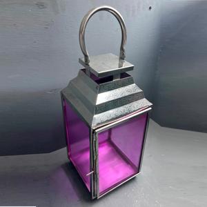 Farol de vela decorativo y de diseño único de vidrio y metal - Product Image 5