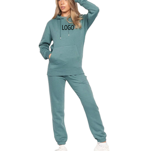 Modern Sports Female Athletic Training Wear Joggers Set Casual Apparel High <b>Waist</b> Workout Outfit With Front Pockets 2PCS Set - Product Image 4