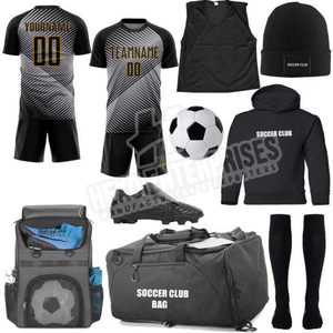 Soccer Uniform Sets Solid Color Sublimation Match Training Soccer Uniform Kits With Hoodies Duffle Bag <b>Socks</b> Shoes And Ball - Product Image 4