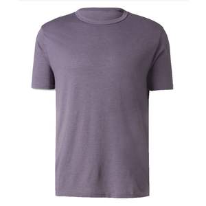 T-shirt unisexe à manches courtes et col en V 2025, haute qualité, 100% coton, bordure contrastée, coupe classique, 180g - Product Image 4