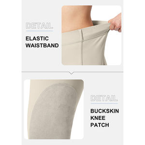 Pantalon taille haute femme à la mode bon marché personnalisé par l'usine OEM pantalon d'équitation antidérapant portable avec jodhpur en silicone et culotte - Product Image 5