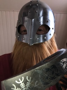 Casco Vikingo, casco de serpiente Dragón, casco de caballero, casco nórdico, casco medieval, cuchillos, casco LARP - Product Image 6