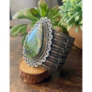 Alex Sanchez Hubei Turquoise & Sterling Silver Fashion Cuff Bracelet - Product Image 4
