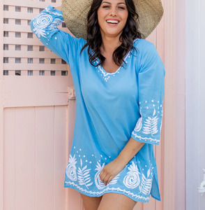 Blusa campesina vintage estilo bohemio, ecológica, transpirable, de manga corta, de verano, de algodón orgánico, hecha a mano y bordada para mujer. - Product Image 1