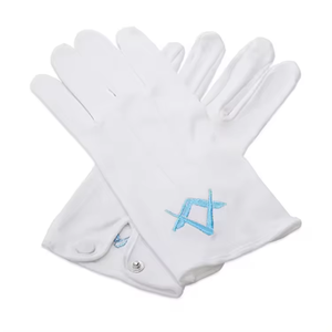 Maçonnique Regalia carré boussole or broderie signe gants tissu fondation pour franc-maçon utilisation broderie artisanat couture - Product Image 6