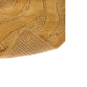 Tapis de bain de qualité supérieure, fait main, 100% laine, géométrique moderne, jaune, antidérapant, adapté aux animaux domestiques - Product Image 4