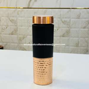 Grossiste Fabricant de 1L 950ML Cuivre Bouteilles D'eau Ayurvédiques Santé Avantages 100% Pur Cuivre Yoga Bouteilles logo personnalisé - Product Image 3