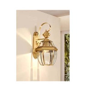 Decorative European Gold Metal Wall Light <b>Lamp</b> Gnome with Lantern Handmade Home Decor - Product Image 1