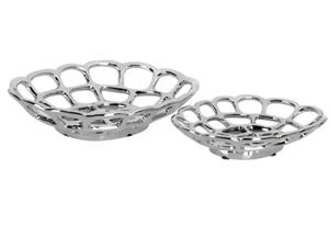 Bandeja martillada de color plateado elegante Bandeja de comida para uso en restaurante Hecho de paquete personalizado Forma rectangular - Product Image 4