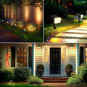 Consciot 6-pack Outdoor Waterdichte 24 LED Solar Spotlights Schemer-tot-dageraad Verstelbare Wandlampen met Warme PC Behuizing ROHS Gecertificeerd - Product Image 2