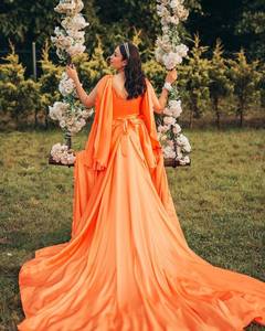 Robe volante fluide pour femmes robe longue de maternité robe de plage avant le mariage Photoshoot - Product Image 4