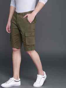 Shorts cargo utilitaires pour hommes en coton épais, vêtements de sport de créateur, streetwear personnalisé - Product Image 5