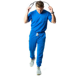 Uniformes de hospital con logotipo personalizado elástico de LICRA y poliéster, uniformes suaves para hombres, abrigos de laboratorio médico, uniforme de enfermera Unisex, novedad de 2025 - Product Image 4