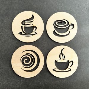 Geometric Laser Cut Metal Coaster Set Intricate Modern Patterns for Home Office and <b>Bar</b> bulk wholesale - Product Image 6