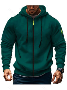 Sweat à capuche surdimensionné à manches courtes avec logo imprimé personnalisé pour hommes 2024 Pull-over Sports Plus Size Sweats à capuche à manches pour hommes - Product Image 4