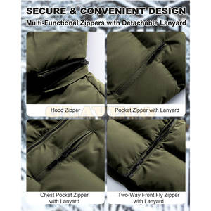 Manteau parka long à capuche imperméable de haute qualité à bas prix, taille plus, couleur personnalisée, homme, hiver, écologique, respirant - Product Image 3