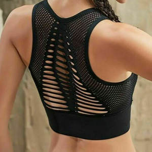 Sujetador deportivo ecológico para mujer, sujetador de Fitness sin costuras más vendido, forro de Spandex para gimnasio, entrenamiento, Yoga, mejor precio al por mayor, frontal - Product Image 6