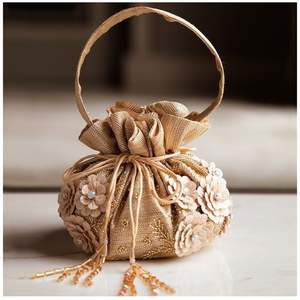 Bohemian Style Embroidery <b>Pearl</b> Evening <b>Clutch</b> <b>Bags</b> Fancy Design Handmade Customizable Lining Wholesale - Product Image 2