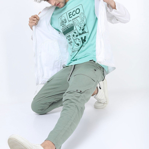 Pantalones Cargo para Hombre, Diseño Casual con 6 Bolsillos, Cintura Elástica Ligera, Color Gris, Hechos de Algodón, Ropa Urbana de Primera Calidad, Diseño OEM - Product Image 6