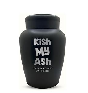 โกศบรรจุอัฐิแบบส่วนตัว Kish My Ash สำหรับผู้ใหญ่ ทำจากสแตนเลส สลักชื่อได้ สีดำ ขนาดสั่งทำพิเศษ - Product Image 3
