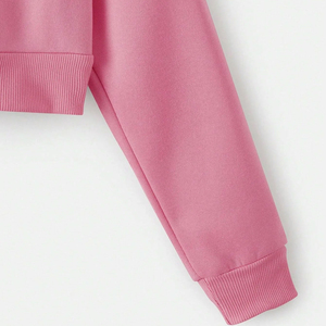 เสื้อสเวตเตอร์มีฮู้ดของผู้หญิงเสื้อครอปท็อป2024มีฮู้ดเสื้อสไตล์ใหม่ OEM ODM ลำลองสั่งตัดโลโก้ - Product Image 4