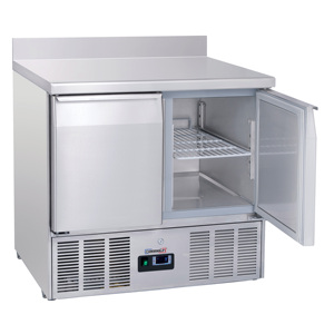 Saladette 2 portes GN 1/1 avec pare-éclaboussures pour réfrigérateurs et congélateurs - Product Image 1
