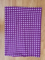 Tissu en coton à carreaux violets, motif géométrique, textile fait main pour robe, chemise, artisanat et décoration intérieure