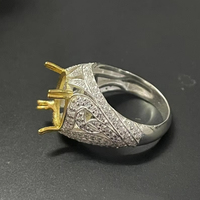 925 Sterling Silber 10x12mm Blanko Ovaler Krappenfassungsring Halbmontierter Ring Handgefertigte Umweltfreundliche Schmuckkomponente