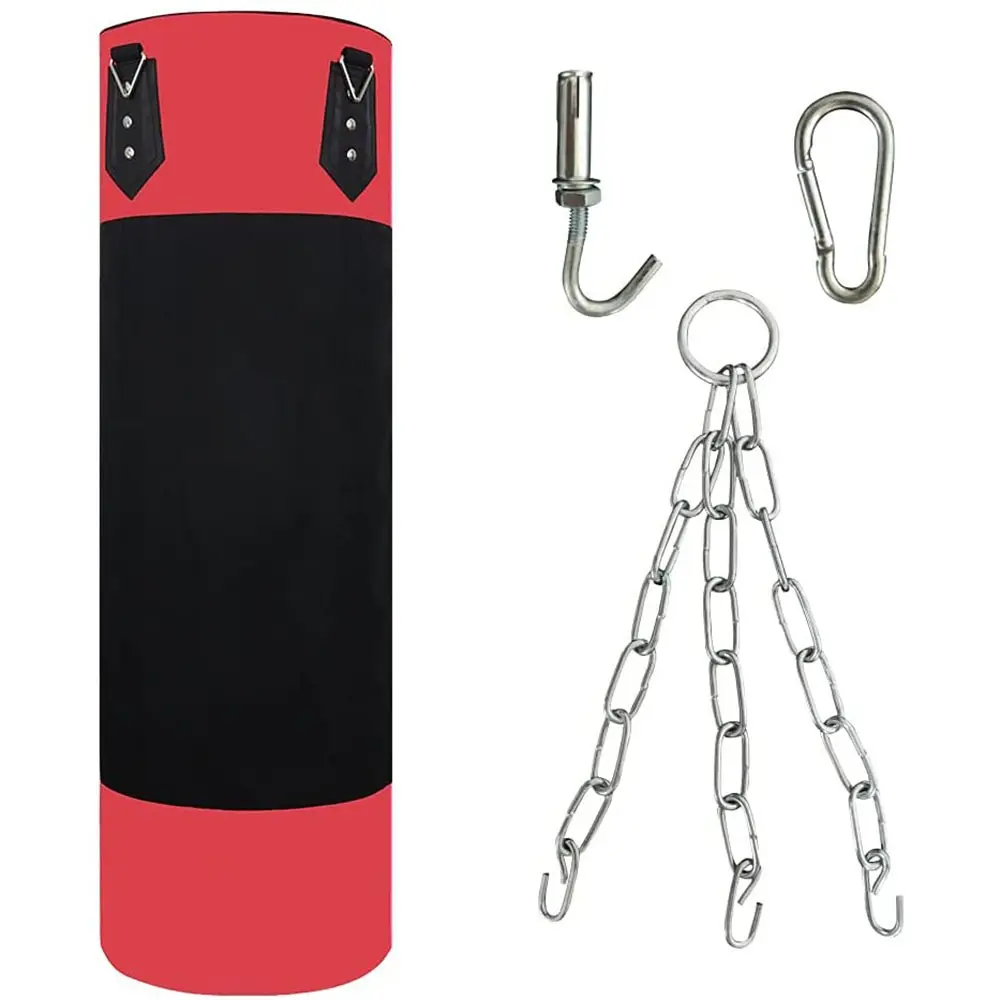 Desain Baru Kick Boxing Seni Bela Diri Pelatihan Punch Bag Kulit Asli Menggantung Boxing Punching Bags