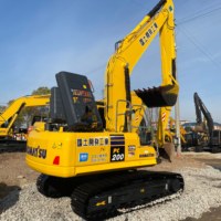 Excavatrice sur chenilles d'occasion Komatsu PC200-8, 20 tonnes, modèle 2023 du Japon, moteur Cummins, boîte de vitesses et pompe